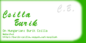 csilla burik business card